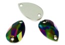 Swarovski, drop link, rainbow dark, 12mm - x2