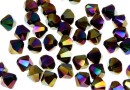 Swarovski, bicone bead, rainbow dark2x, 6mm - x10