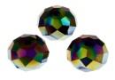 Swarovski, briolette bead, rainbow dark2x, 8mm - x2