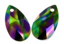 Swarovski, drop pendant, rainbow dark, 16mm - x1