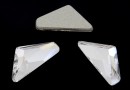 Swarovski, triangle alpha cabochon, crystal, 12mm - x1