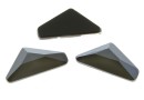 Swarovski, triangle alpha cabochon, dark grey, 12mm - x1