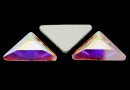 Swarovski, triangle gamma cabochon, aurora borealis, 10mm - x1