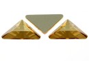 Swarovski, triangle gamma cabochon, golden shadow, 10mm - x1