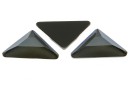 Swarovski, triangle gamma cabochon, dark grey, 10mm - x1