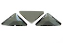 Swarovski, triangle gamma cabochon, silver night, 10mm - x1