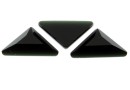 Swarovski, triangle gamma cabochon, jet, 10mm - x1