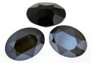 Swarovski, rivoli cabochon, oval, dark grey, 14x10mm - x1