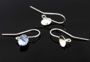 Earring findings, 925 silver, chaton 7mm - x1pair