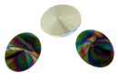 Swarovski, oval fancy, rainbow dark, 14x10.5mm - x2