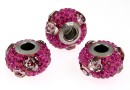 Swarovski, becharmed pavé, fuchsia, 14.5mm - x1