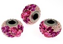 Swarovski becharmed pavé,  vintage rose, 14.5mm - x1