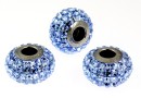 Swarovski, becharmed pavé, light sapphire,  15mm - x1