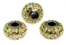 Swarovski, becharmed pavé, luminous green, 15mm - x1