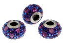 Swarovski, becharmed pavé, amethyst, 14.5mm - x1