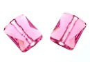 Swarovski, mini rectangle bead, rose, 8x6mm - x2