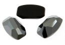 Swarovski, Organic cabochon, jet hematite , 8x5mm - x1