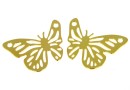 Link, butterfly, gold-plated 925 silver, 20mm - x1