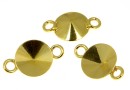 Link, base, gold-plated 925 silver, for rivoli 8mm - x2