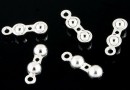 Clasp for bracelets or necklaces,  rhodium-plated 925 silver, 12mm - x2