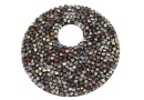 Swarovski, fine rocks pendant, black red magma metallic gold, 40mm - x1