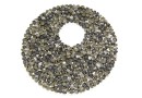 Swarovski, fine rocks pendant, black metallic light gold, 40mm - x1