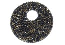 Swarovski, fine rocks pendant, black jet nut, 40mm - x1