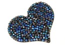 Swarovski, rocks pendant, black bermuda blue, 50mm - x1