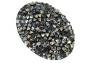 Swarovski, rocks pendant, black jet chrome, 36.5mm - x1