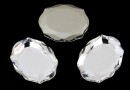 Swarovski, baroque mirror cabochon, crystal, 10mm - x1