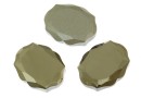 Swarovski, baroque mirror cabochons, metallic light gold, 18mm - x1