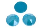 Swarovski, cabochon, SS34 hotfix, azure blue, 7mm - x4