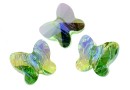 Swarovski, butterfly bead, peridot aurora borealis, 8mm - x2