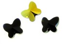 Swarovski, butterfly bead, jet aurora borealis, 6mm - x2