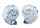 Swarovski, sea snail pendant, blue shade, 14mm - x1