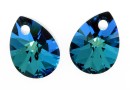 Swarovski, drop pendant, bermuda blue, 10mm - x2