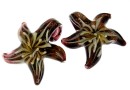 Pink starfish pendant, 27mm - x1