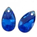 Swarovski, drop pendant, capri blue AB, 16mm - x1