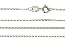 Chain, jump rings, oval, rhodium-plated 925 silver, 47cm - x1