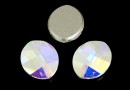 Swarovski, leaf cabochon, aurora borealis, 10x8mm - x1