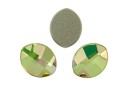 Swarovski, leaf cabochon, luminous green, 10x8mm - x1