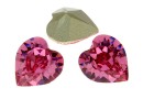 Swarovski, fancy chaton heart, rose, 8mm - x2