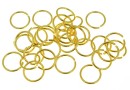 Jump rings, open, gold-plated 925 silver, 6x0.5mm - x10