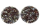 Swarovski, fine rocks cabochon, red magma metallic  gold, 19.5mm - x1