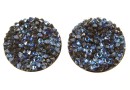 Swarovski, fine rocks cabochon, black moonlight, 19.5mm - x1