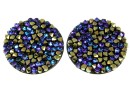 Swarovski, fine rocks cabochon, black heliotrope, 19.5mm - x1