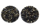 Swarovski, fine rocks cabochon, black jet nut, 19.5mm - x1