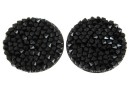 Swarovski, fine rocks cabochon, black jet, 19.5mm - x1