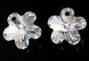 Swarovski, flower pendant, comet argent, 12mm - x2