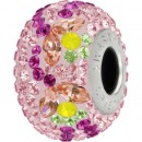 Swarovski, becharmed pavé, rose peach tulip, 14.5mm - x1